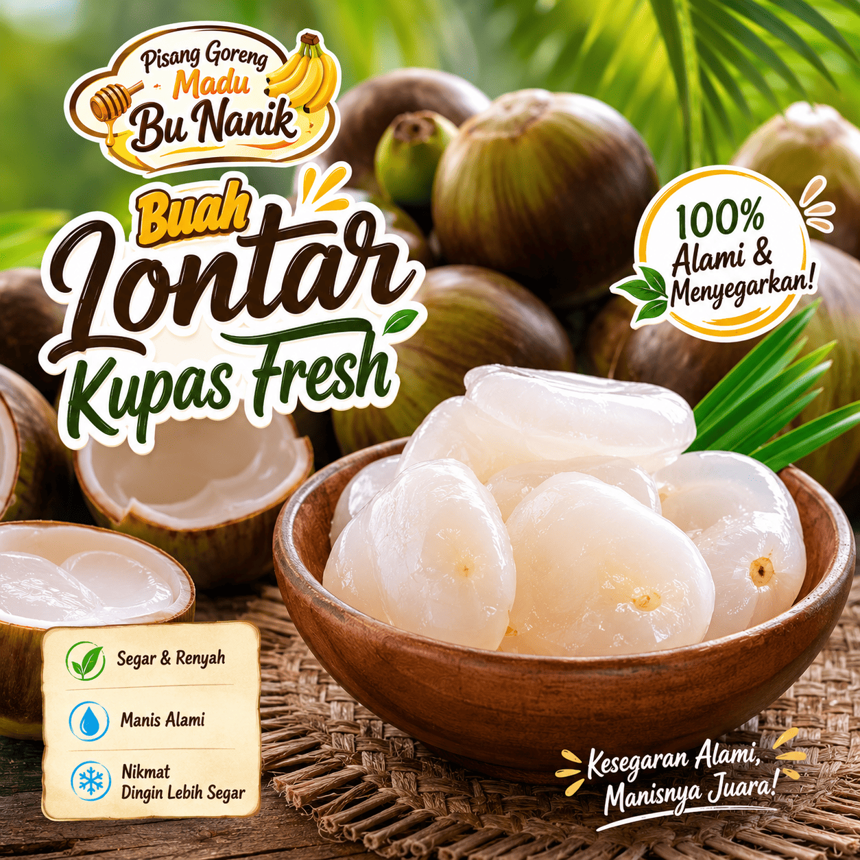 Buah Lontar Kupas Fresh Bu Nanik